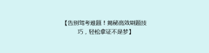 【告别驾考难题!揭秘高效刷题技巧,轻松拿证不是梦】