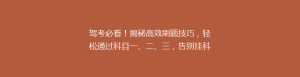 驾考必看!揭秘高效刷题技巧,轻松通过科目一、二、三,告别挂科烦恼!