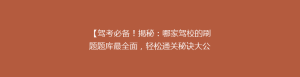 【驾考必备!揭秘:哪家驾校的刷题题库最全面,轻松通关秘诀大公开】