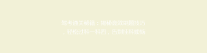 驾考通关秘籍:揭秘高效刷题技巧,轻松过科一科四,告别挂科烦恼!