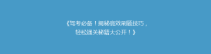 《驾考必备!揭秘高效刷题技巧,轻松通关秘籍大公开!》